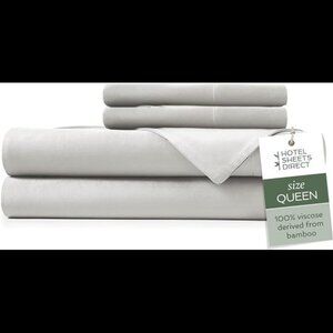 Hotel Sheets Direct 100% Viscose Derived from Bamboo Sheets Queen Size - Cooling